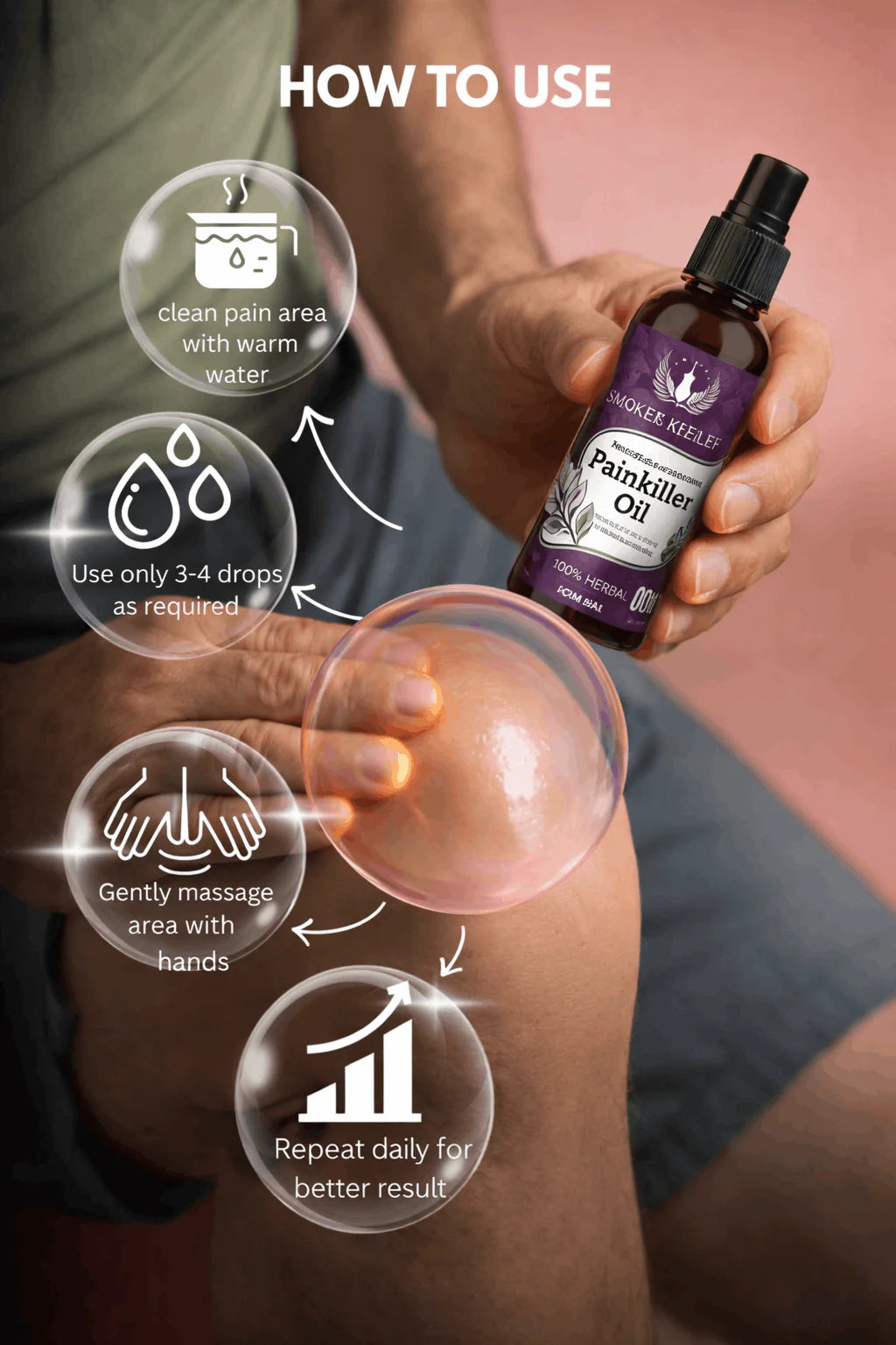 Smoke Pain Relief & Massage Oil - 100% Working 🌿